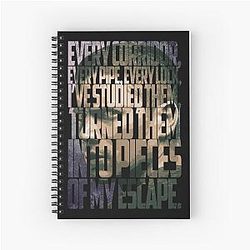 Michael Scofield Bold Motivational Typography Camouflage Design Spiral Notebook