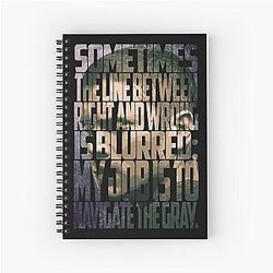 Michael Scofield Bold Motivational Typography Camouflage Design Spiral Notebook