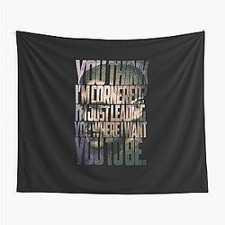 Michael Scofield Bold Motivational Typography with Camouflage Design Tapestry