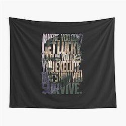 Michael Scofield Motivational Typography with Camouflage Design Tapestry