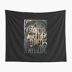 Michael Scofield Bold Typography with Camouflage Design Tapestry