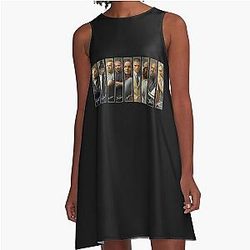 Prison Break Cast Signature, Michael Scofield Prison Break Trending A-Line Dress