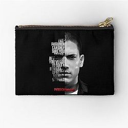 Black and white quote Michael Scofield from Prison Break with a zipper pouch.