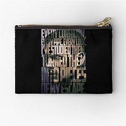 Michael Scofield Bold Motivational Typography Camouflage Design Zipper Pouch