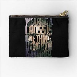 Michael Scofield Motivational Typography Camouflage Design Zipper Pouch