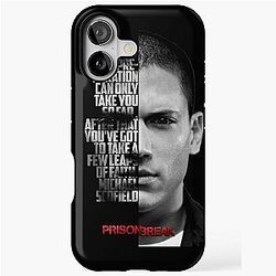 Black and white Michael Scofield Prison Break quote iPhone Tough Case