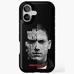 Black and white Michael Scofield Prison Break quote iPhone Tough Case
