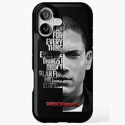 Black and white Michael Scofield Prison Break quote iPhone case