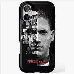 Black and white iPhone case Michael Scofield Prison Break quote. Tough Case.