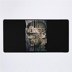 Michael Scofield Bold Typography with Camouflage Design Desk Mat