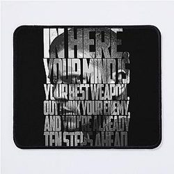 Michael Black and White Motivational Typography Design Mouse Pad