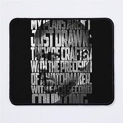 Michael Scofield Black White Motivational Typography Camouflage Mouse Pad