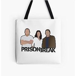 Lincoln Burrows Sara and Michael Scofield All Over Print Tote Bag