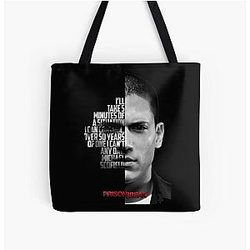Black and Michael Scofield Prison Break quote All Over Print Tote Bag