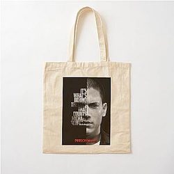 Black and white Michael Scofield Prison Break Quote Cotton Tote Bag