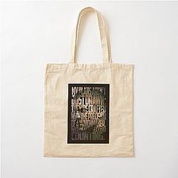 Michael Scofield Bold Typography with Camouflage Design Cotton Tote Bag