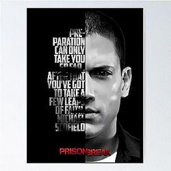 Black and White Michael Scofield Poster