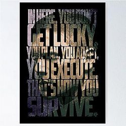 Michael Scofield Motivational Typography with Camouflage Design Poster