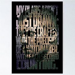 Michael Scofield Motivational Typography with Camouflage Design Poster