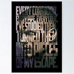 Michael Scofield Motivational Typography with Camouflage Design Poster