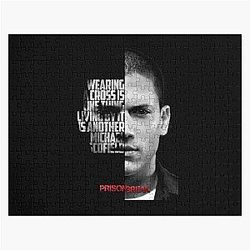 Black and white Michael Scofield Prison Break Puzzle