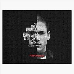 Black and white Prison Break quote, Jigsaw Puzzle