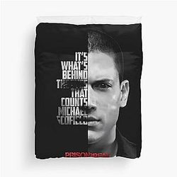 Black and White Michael Scofield Prison Break Duvet Cover