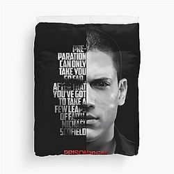 Black and white Michael Scofield Prison Break quote duvet cover