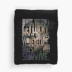 Michael Scofield Motivational Typography Camouflage Design Duvet Cover
