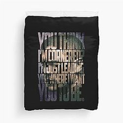 Michael Scofield Motivational Typography Camouflage Design Duvet Cover