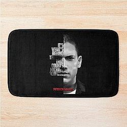 Black and white Michael Scofield Prison Break quote bath mat