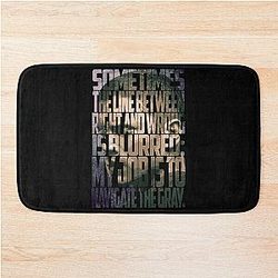 Michael Scofield Bold Motivational Typography Camouflage Design Bath Mat