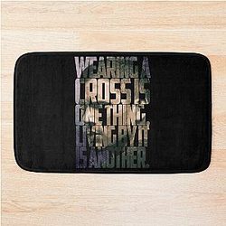Michael Scofield Bold Typography Camouflage Design Bath Mat