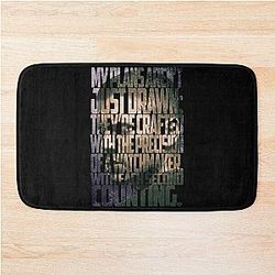 Michael Scofield Motivational Typography Camouflage Bath Mat