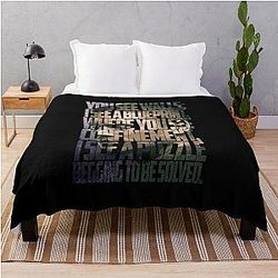 Michael Scofield Motivational Typography with Camouflage Design Throw Blanket