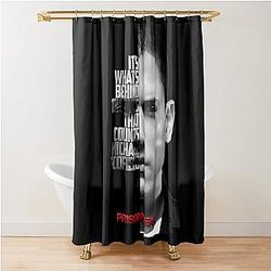 Black and white Michael Scofield Prison Break quote Shower Curtain