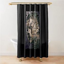 Michael Scofield Bold Typography with Camouflage Design Shower Curtain