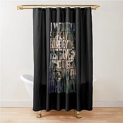 Michael Scofield Motivational Typography Camouflage Design Shower Curtain