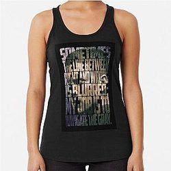 Michael Scofield Bold Motivational Typography Camouflage Racerback Tank Top