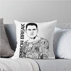Michael Scofield Tattoos Throw Pillow