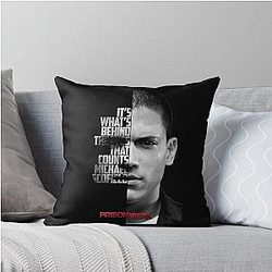 Black Micheal Scofield Prison Break Quote Throw Pillow