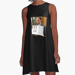 The Office Michael Scott And Dwight Schrute determined worker intense terrific A-Line Dress