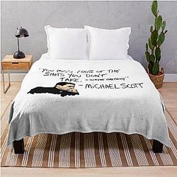 Michael Scott Quote Throw Blanket