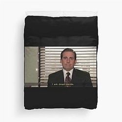 I am dead inside Michael Scott quote Duvet Cover
