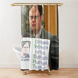 The Office Michael Scott and Dwight Schrute determined worker Shower Curtain