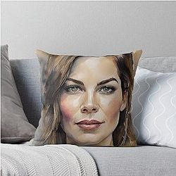 Watercolors with Michelle Monaghan Throw Pillow