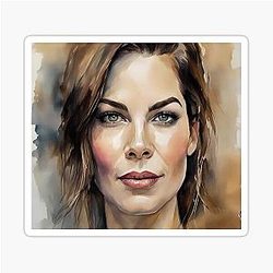 Watercolors with Michelle Monaghan Sticker