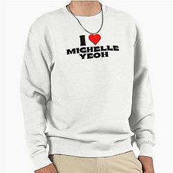 I Love Michelle Yeoh Black Pullover Hoodie