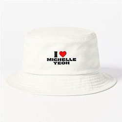 I Love Michelle Yeoh Black Fonts Bucket Hat