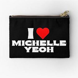 I Love Michelle Yeoh White Fonts Zipper Pouch